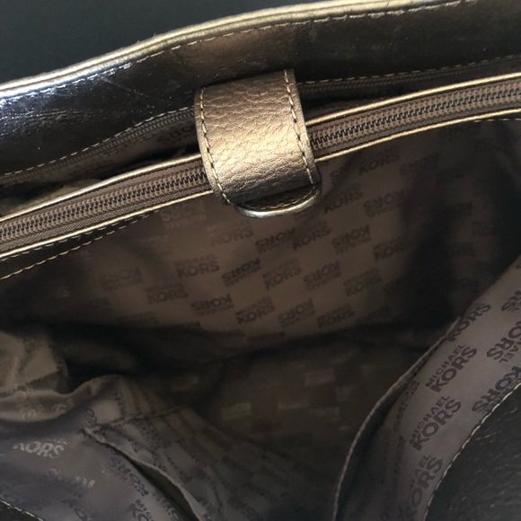 Michael Kors Large Handbag Satchel Shoulder Bag Crossbody in Gunmetal 🤩 - Picture 6 of 9